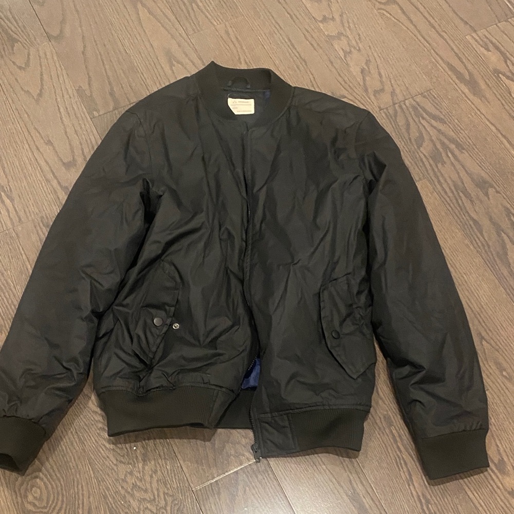 Men's Classic Black Bomber Jacket